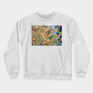 Grevillia & Gum,  a reduction LInocut by Geoff Hargraves Crewneck Sweatshirt